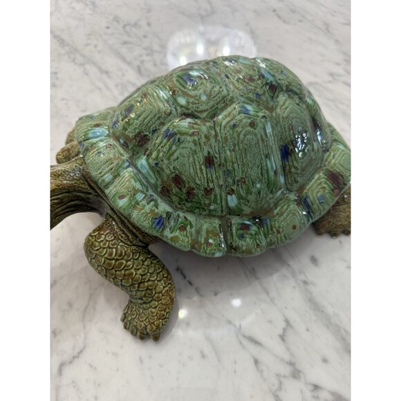 Vintage Scioto Hand Painted Ceramic Turtles Unique Lot of 2 Mother & Baby Turtle - Picture 9 of 15